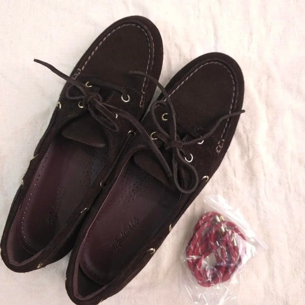 Madewell The Jamie Boat Shoe - Size 8.5/ Dark Carob/ NX055